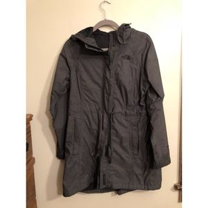 Grey North Face Rain Jacket